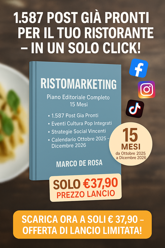 RistoMarketing – Piano Editoriale Completo 15 Mesi (Ottobre 2025 – Dicembre 2026)
