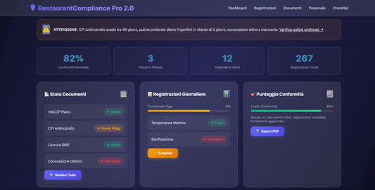 RistoControl PRO™ – Il Pacchetto Digitale Completo per la Gestione Operativa e la Conformità Sanitaria del Tuo Ristorante