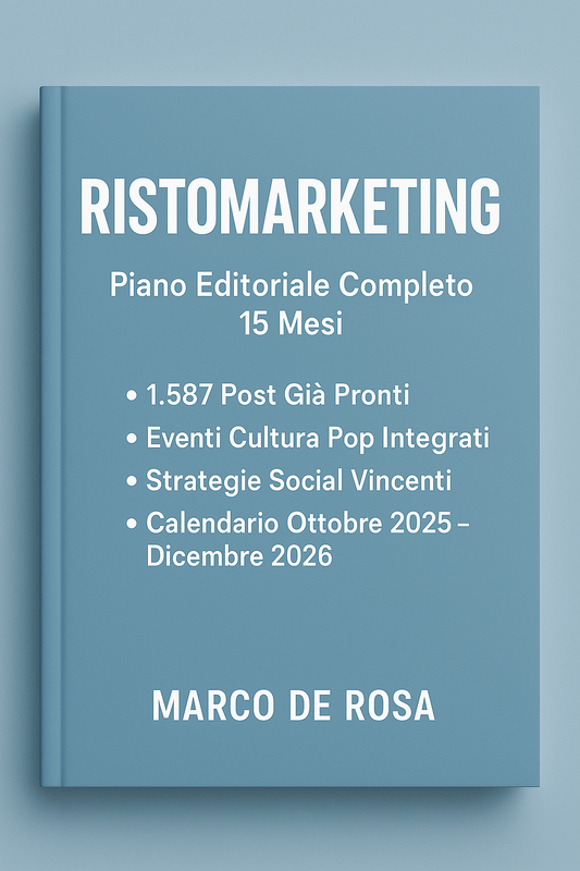 RistoMarketing – Piano Editoriale Completo 15 Mesi (Ottobre 2025 – Dicembre 2026)